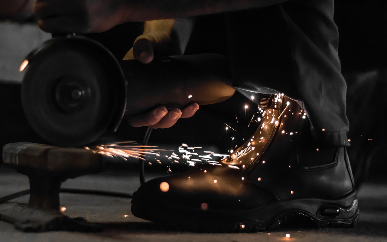 Technician inspecting mechanical equipment